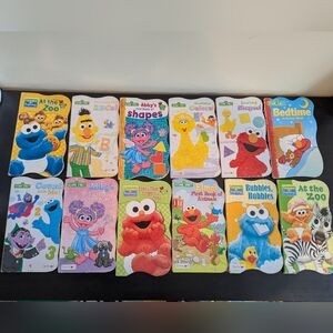 Sesame Street Board Books - Blue, Yellow, Red, Pink, Green Covers